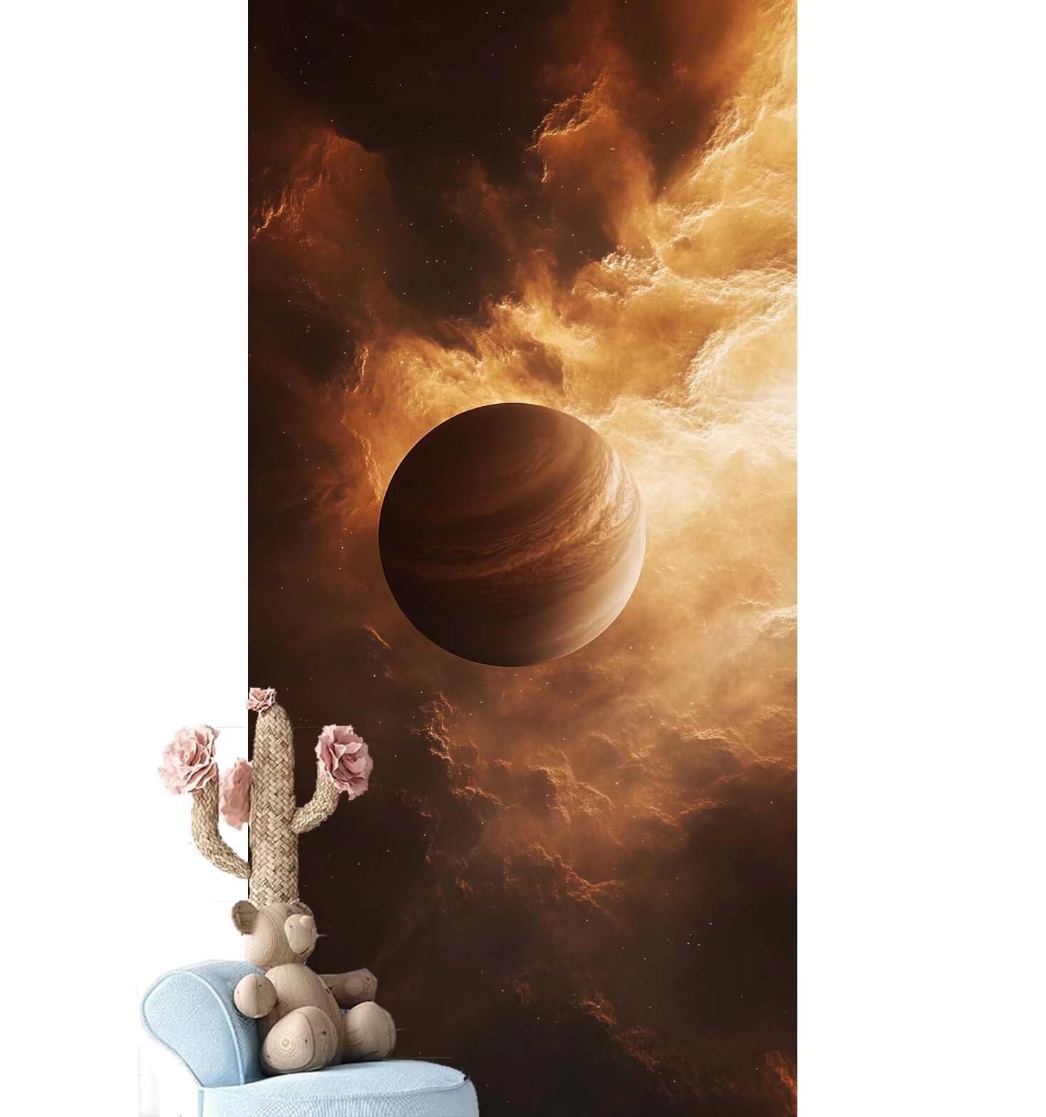 Dipingere con i Numeri per Adulti Bambini, Paint by Numbers con Pennelli Pittura a Pigmento Acrilico, Fai Da Te pittura di Numeri Kit Decora la casa Regalo (Senza Cornice)- Luna,Sogno 90x260cm V-936