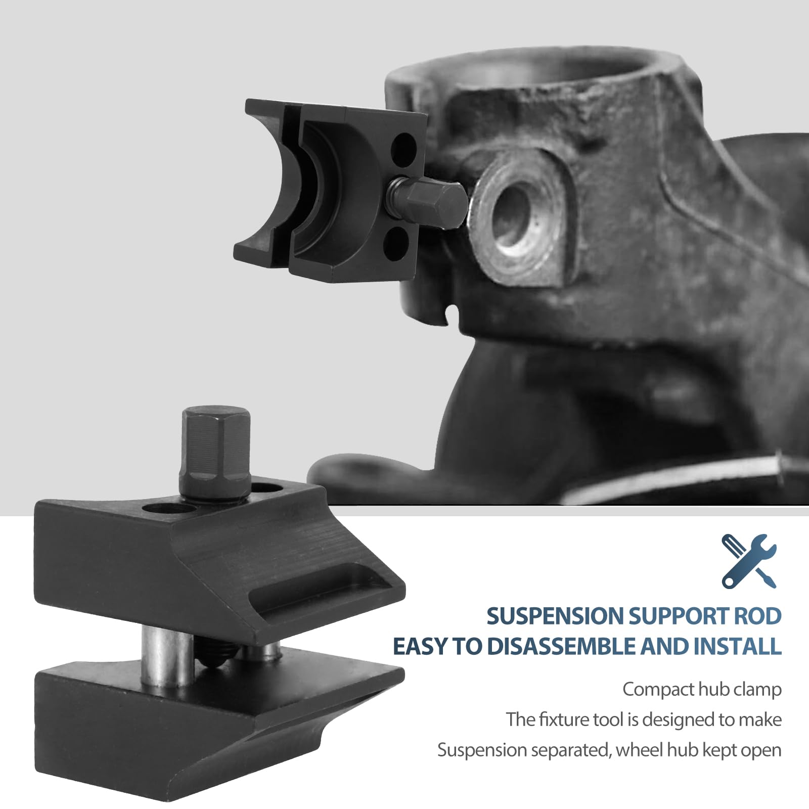 Suspension Strut Spreader Tool Metal Spreader Double Ended Easy to Hang Suspension Expansion Easy to Detach and Install Cleanable Suitable for Cars(2,black)