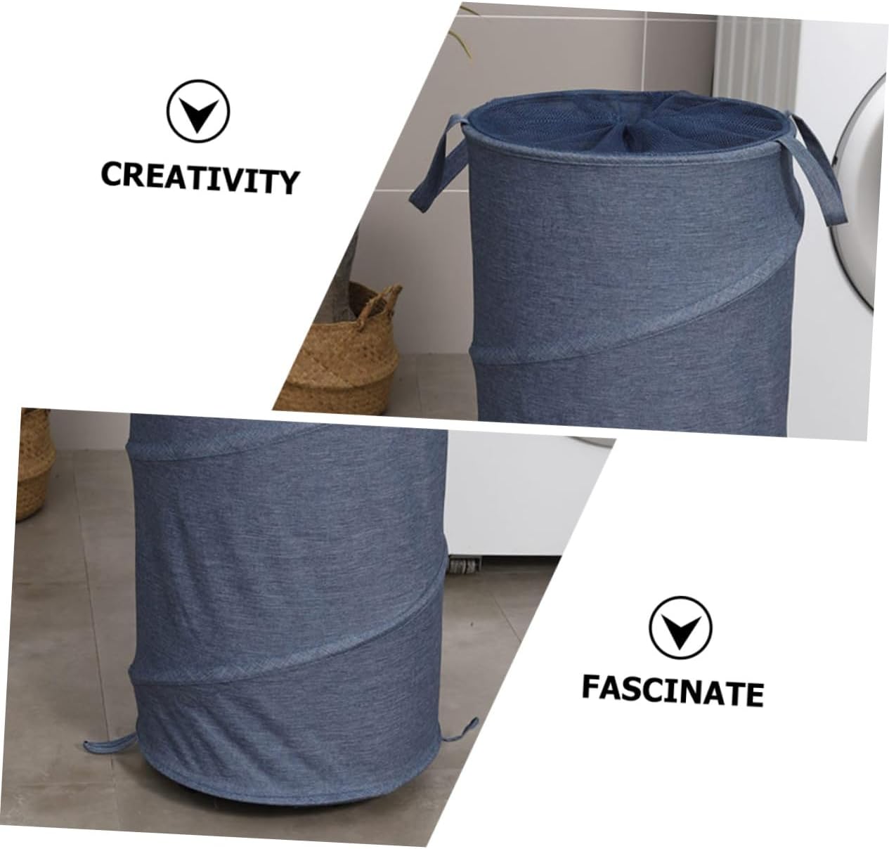 Large Foldable Laundry Basket with Wheels Portable Oxford Cloth Laundry Hamper for Dirty Clothes and Storage Stylish and Practical Organizer for Bedroom and Bathroom