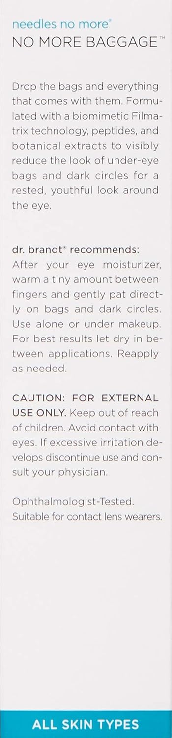 Dr. Brandt Skincare Needles No More Baggage : Beauty & Personal Care