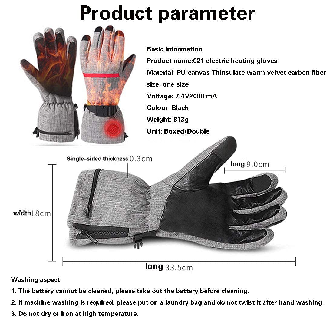 Guantes calefactables para Hombres y Mujeres, Pantalla táctil Recargable, Guantes de esquí con calefacción, Guantes de esquí cálidos, Snowboard, equitación, Senderismo, Invierno, g