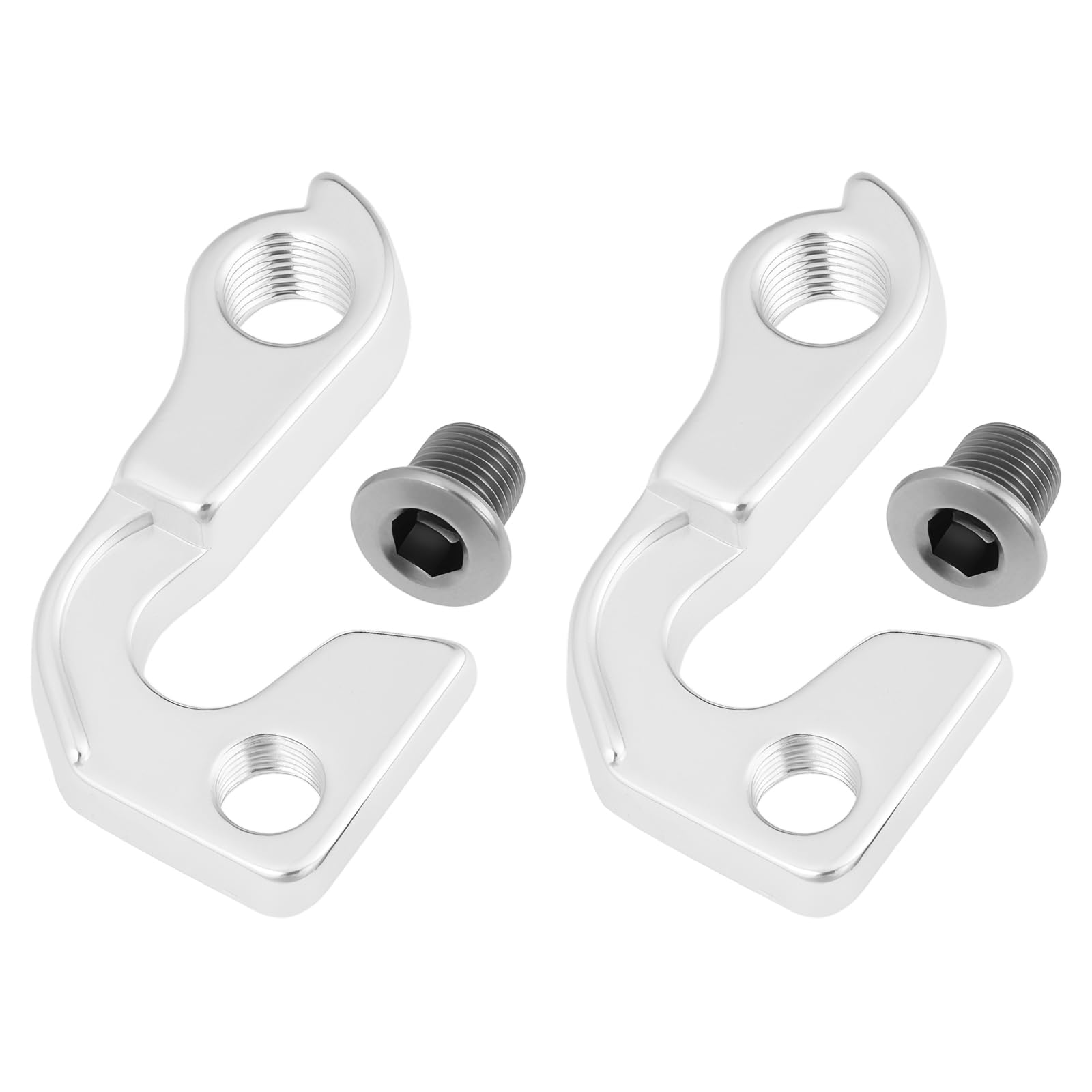SG Store 2x Rear Derailleur Hanger Compatible with UNION GH-146 Bicycle Frame Replacement Silver Dropout