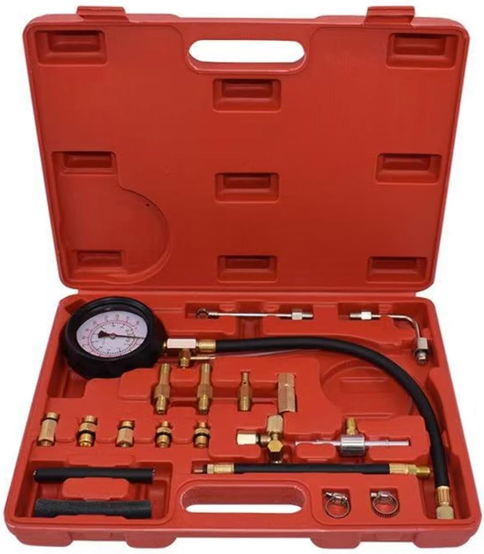 0-140psi Fuel Pressure Tester Kit,Fuel Injector Injection Pump Pressure Gauge,Fuel Pressure Gauge,Fuel Injector Injection Pump Pressure Tester Gauge Kit,Car Tools