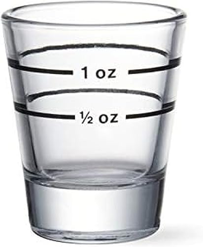 Houdini Vaso de chupito clásico, incluye marcas de medición de 1 oz y 1.5 oz
