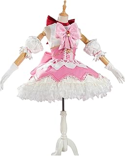【Azuiblc】まどマギ 鹿目まどか 劇場版 コスプレ 衣装 魔法少女 可愛い ピンク ロリータ コスチュームセット グッズ cosplay