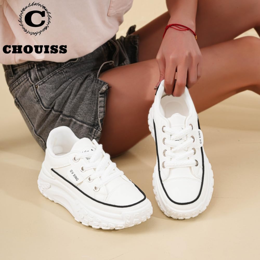 Sneakers for Women,Lace Up Thick Soled Non Slip Sports Shoes, Breathable, Stylish,Running,Shopping - Image 2