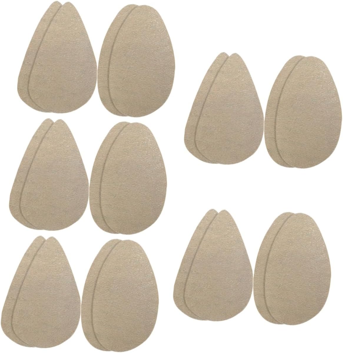 10pairs Non- High Heel Shoe Pads Self-Adhesive Sole Protectors for Noise Reduction Traction Cushioning for All Smooth Sole Shoes Pointed