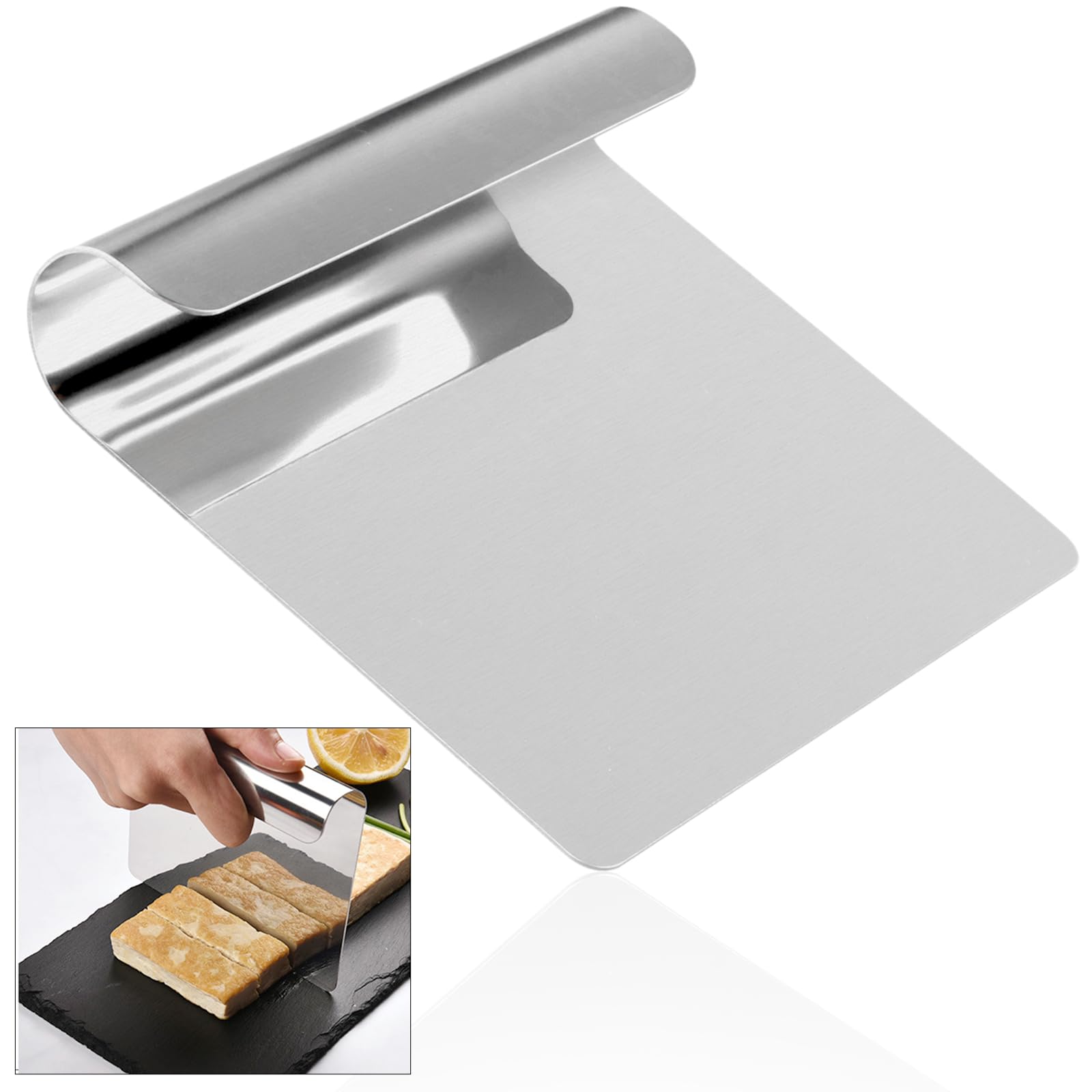 Tarocco Per Impasti E Tagliapizza THQAE – Spatola In Acciaio Con Manico In Legno, Ideale Per Pizza, Pasta, Pane, Torte, Verdura E Panini