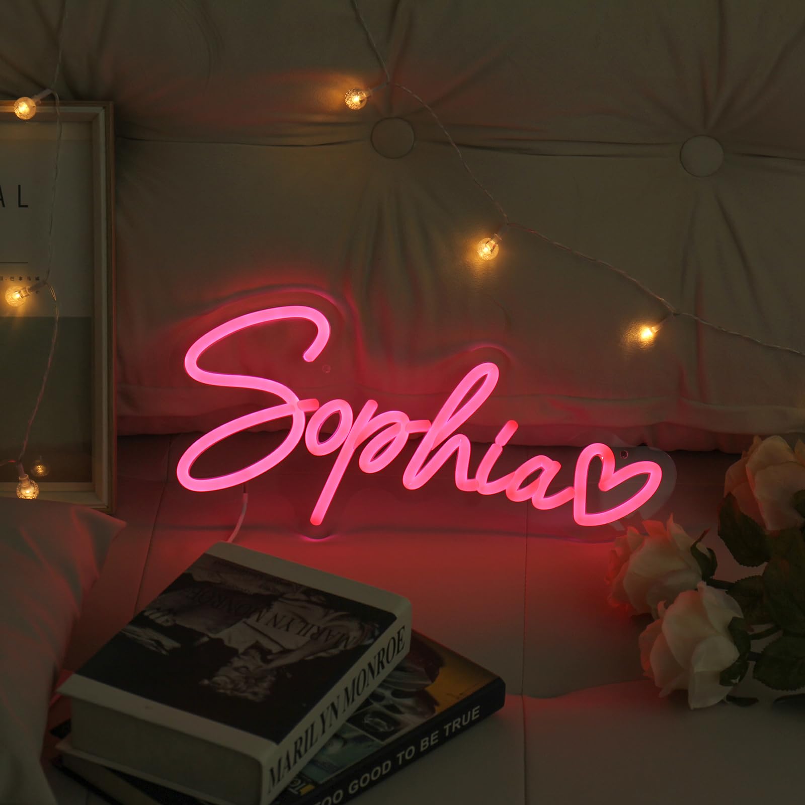 Insegna al Neon Acrilica Personalizzata, Accessori per Barra con Luce al Neon Decorativa Personalizzata da 1 a 10 Lettere, Decorazione da Parete, Adatta per Feste in Sala Giochi di Nozze