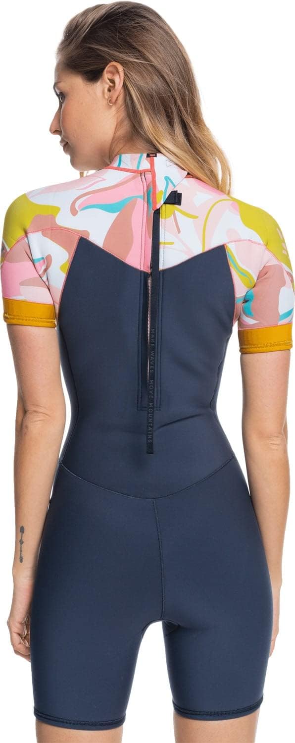 Roxy Womens 2/2 Syncro Short Sleeve Back Zip QLCK Wetsuit