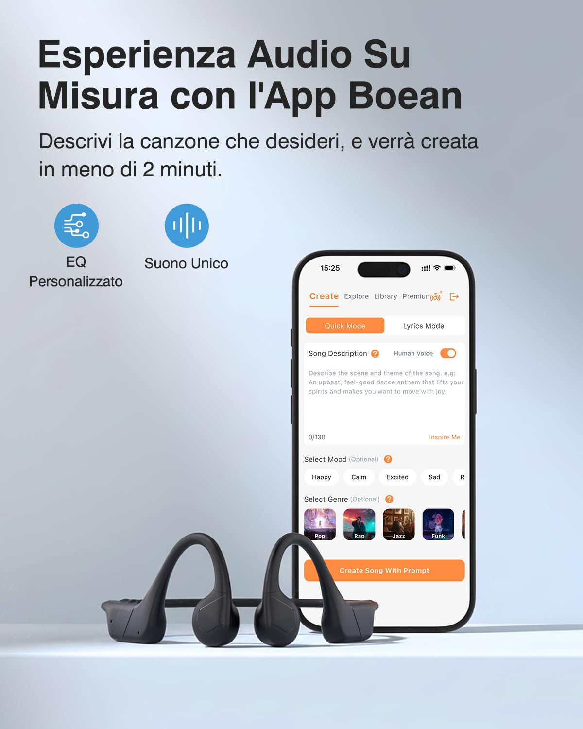 Cuffie Conduzione Ossea Nuoto IPX8, Bluetooth 6.0, MP3 32GB Memoria | 12 Ore Riproduzione Auricolari Conduzione Ossea per Nuoto, Fitness, Corsa e Bici