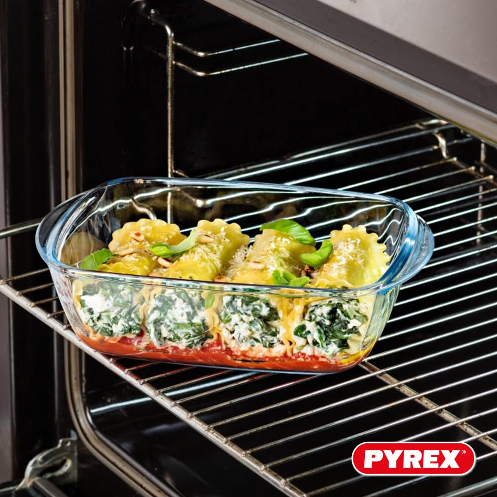 Pyrex Cook & Heat - Lot de 3 Boites Carrées Identiques - 1L - Verre Borosilicate - LunchBox - Couvercle Hérmétique spécial Micro-Onde - Made in France