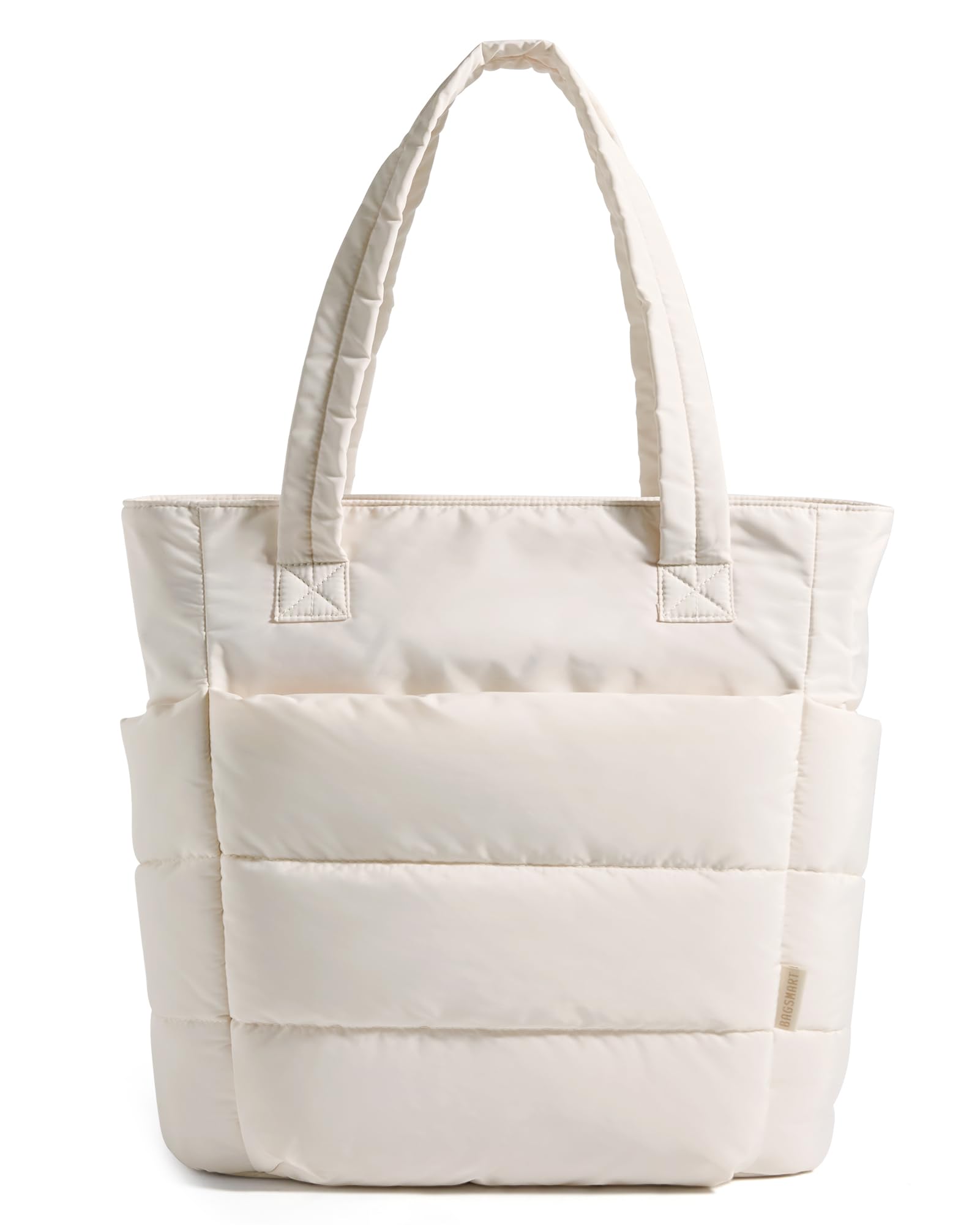 BAGSMART Tote Bag for Women, Lightweight Puffy Tote Bag with Compartments Shoulder Bag Handbag