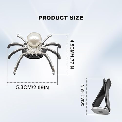 Miniatura 2 de Decoración para el interior del automóvil, clips de ventilación de araña brillante, clips de ventilación de automóvil, accesorios brillantes para