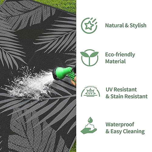 image for GENIMO Outdoor Rug 5' x 8' Waterproof for Patios Clearance, Reversible
