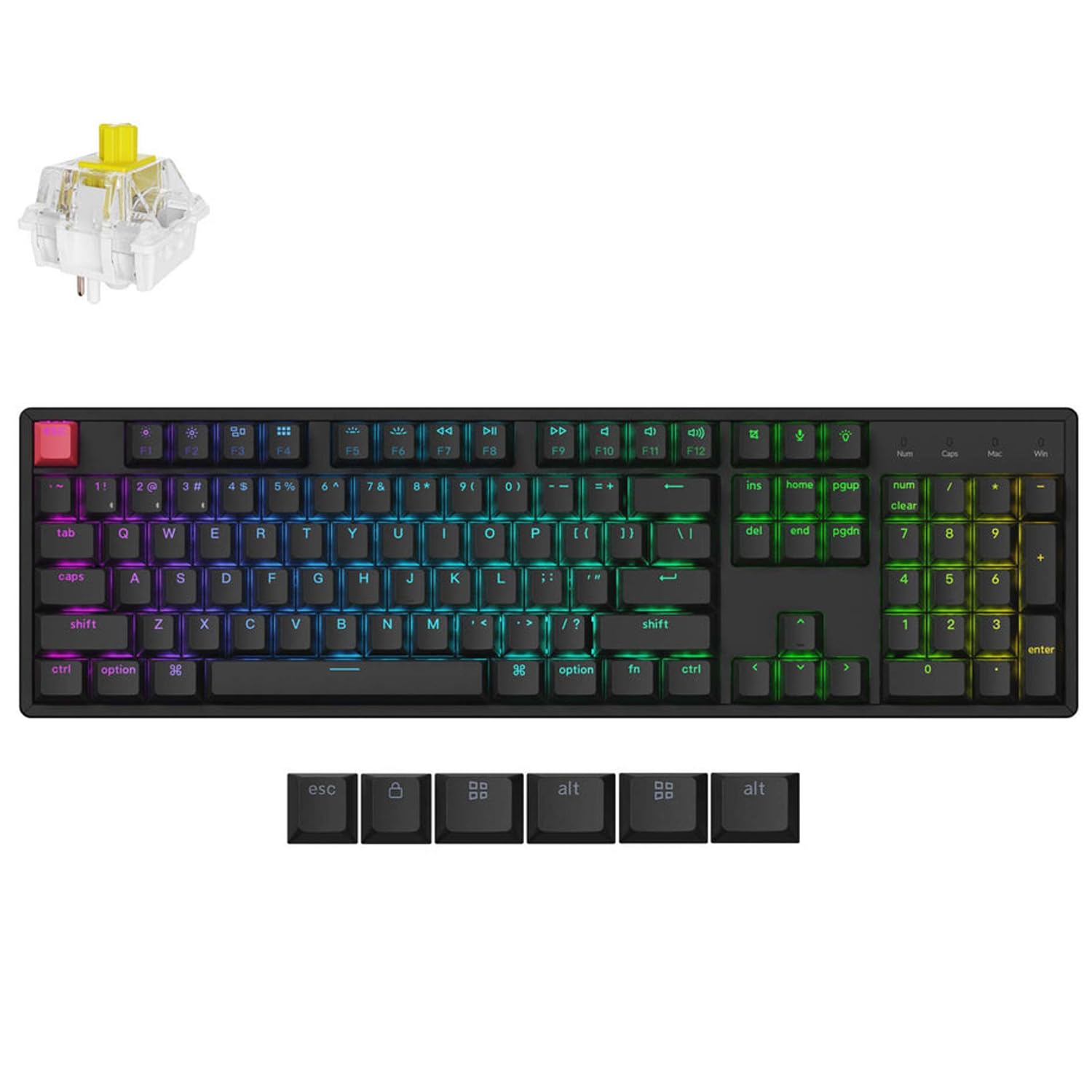 Keychron k10 wireless アルミニウムフレーム おまけ付き Amazon.com: Keychron K10 QMK Wireless Mechanical Keyboard, Full