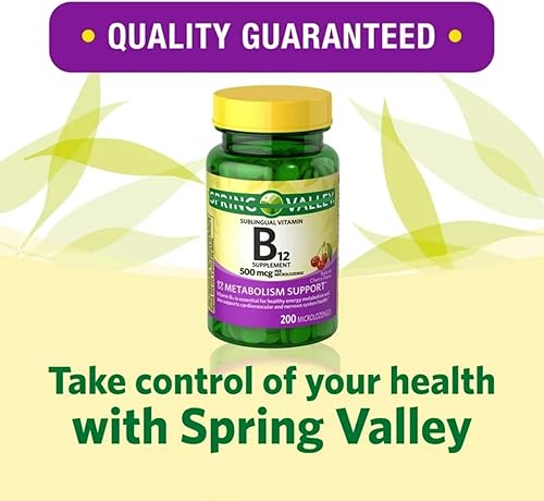 Miniatura 4 de Sublingual B12 500 mcg- Spriing Vallley 500 mg Sabor a cereza - Spriing Valey Sublingual Vitamina B12 Micropastillas, 500 Mcg, 200 unidades (paquete