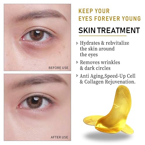 Miniatura 6 de Vandarllin24K Gold Powder Gel Collagen Eye Masks Sheet Patch, Remove Bags,Dark Circles &Puffiness,Reduce Wrinkle,Moisturising,Hydrating,Uplifting