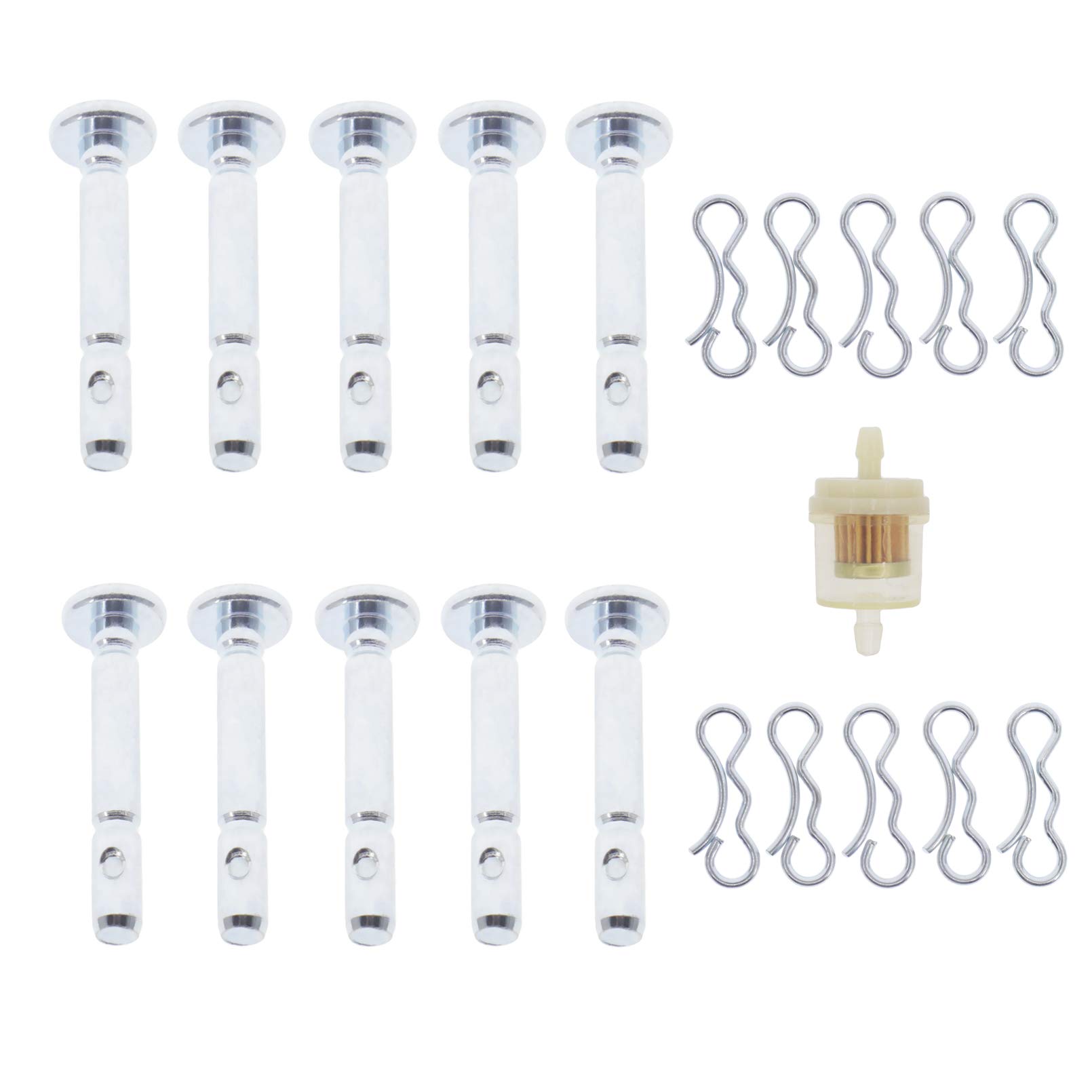 Chacarbtu 10 Pack 738-04155 Shear Pins, 714-04040 Cotter Pins - 0.25