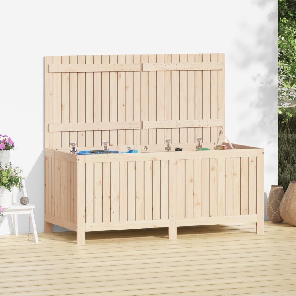 Arborthrum Garden Storage Box Deck Box Outdoor Chest Container Garden Tool Organiser Shed Garden Patio Outdoor Storage 147x68x64 cm Solid Wood Pine