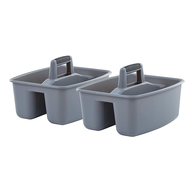Mighty Tuff Rough and Rugged All-Purpose Cleaning Caddy Grey Black 2 Count CD0170