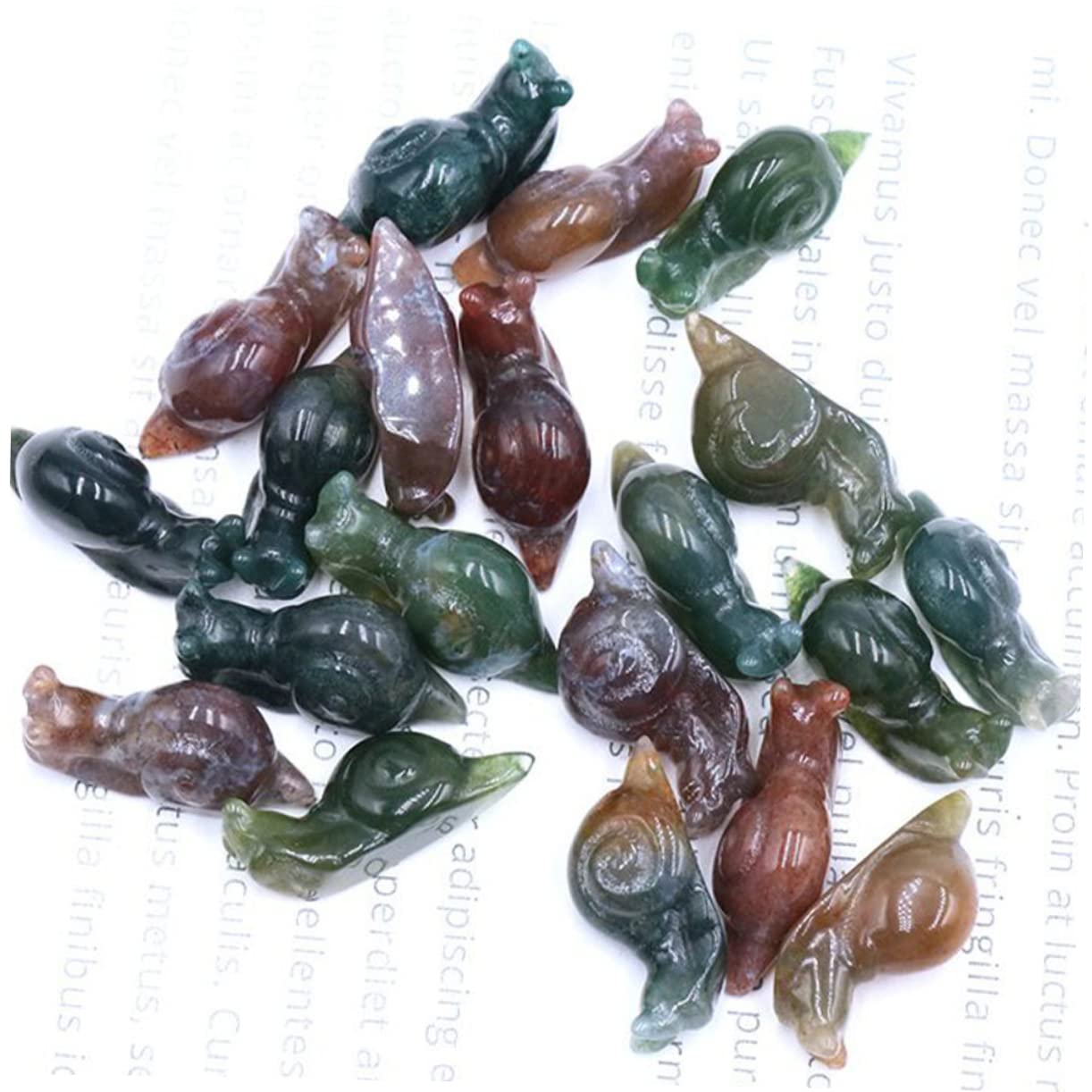 HANABASS 15stücke Teiliges Naturstein Schneckenform Deko Bunte Miniatur Schneckenfiguren Für Garten Und Zuhause Kreative Ornamente Für Innenräume Und Landschaftsgestaltung