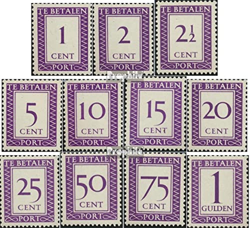 Sellos de Surinam Prophila p36-p46 completos nuevos MNH 1950 para filatelia