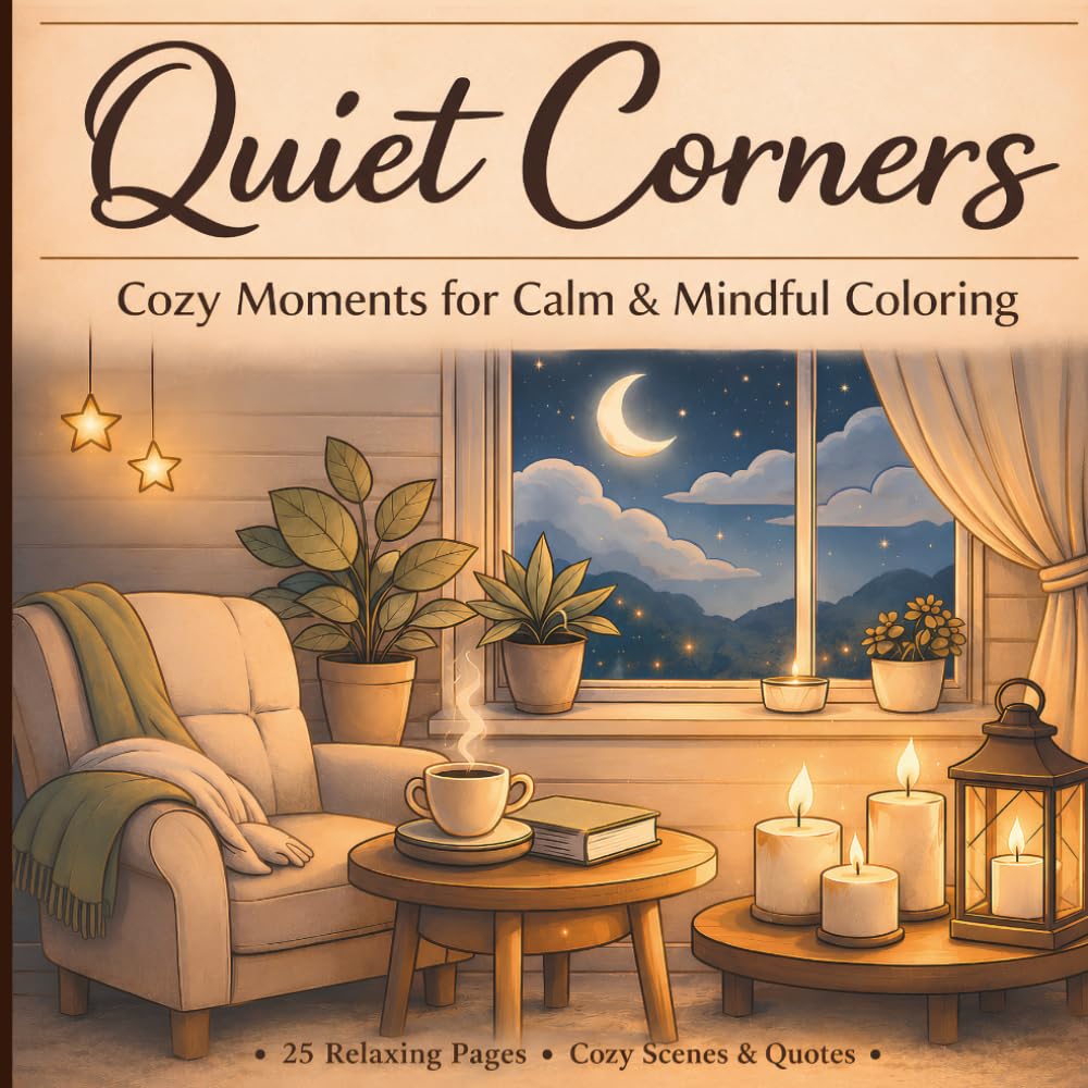Quiet Corners: Cozy Moments for Calm and Mindful Coloring Book