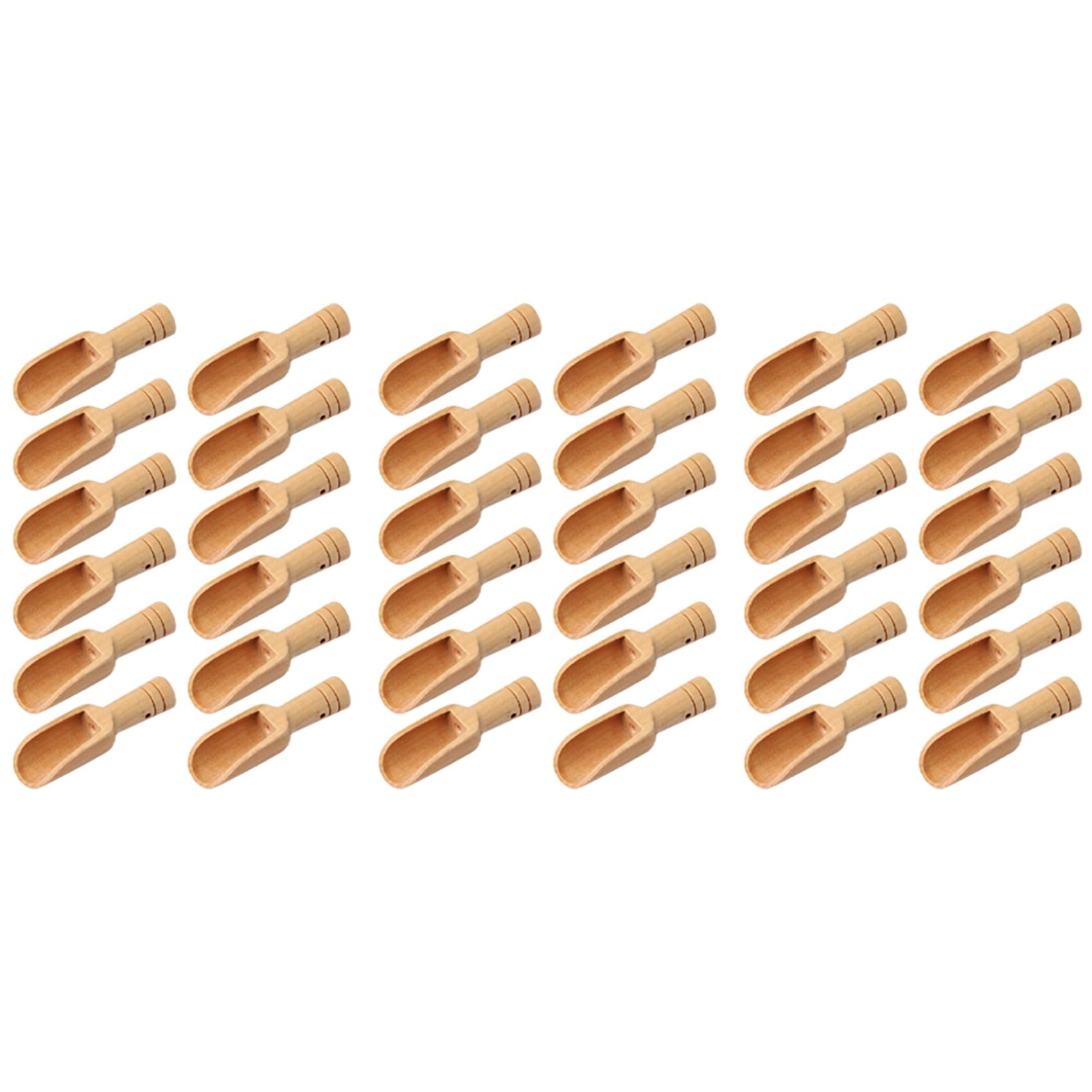 Hndhbfgrt Small Wooden Spoon Milk Powder Spoon Wood Salt Powder Measuring Spoon Tea Coffee Seasoning Wooden Spoon(36Pcs)