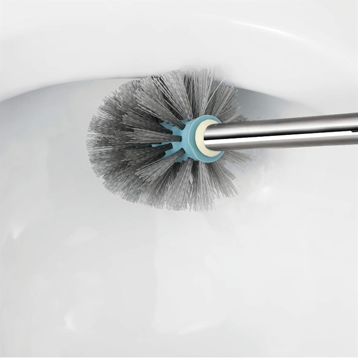 Toilet Brush Holder Household Toilet Brush with Stainless Steel Long Handle 360 Degree Cleaning Toilet Toilet Brush Set a Good Gift for a Friend's New Home Toilet Brush Holders