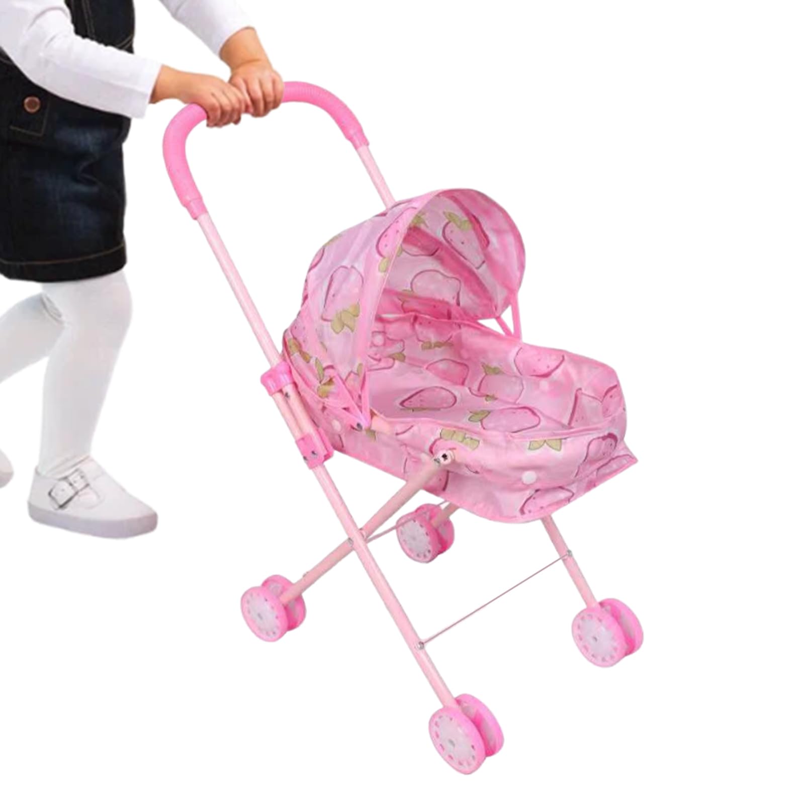 Passeggino Bambole Divertente Pieghevole e Educativo | Passeggino per Giochi di Ruolo Bambine per Asilo Casa Interno Esterno Infantile