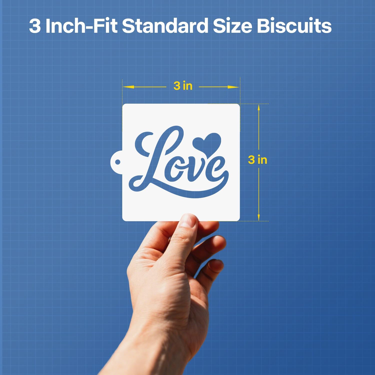 3 Inch Wedding Cookie Stencils for Royal Icing, Baking Stencil
