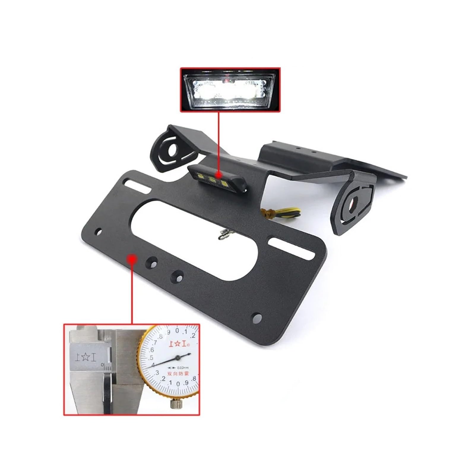 Compatibile Con Per Z650RS 2021-2024 Motocicletta Posteriore Coda Ordinata Portatarga Kit Eliminatore Staffa Di Registrazione Attacco Targa Moto