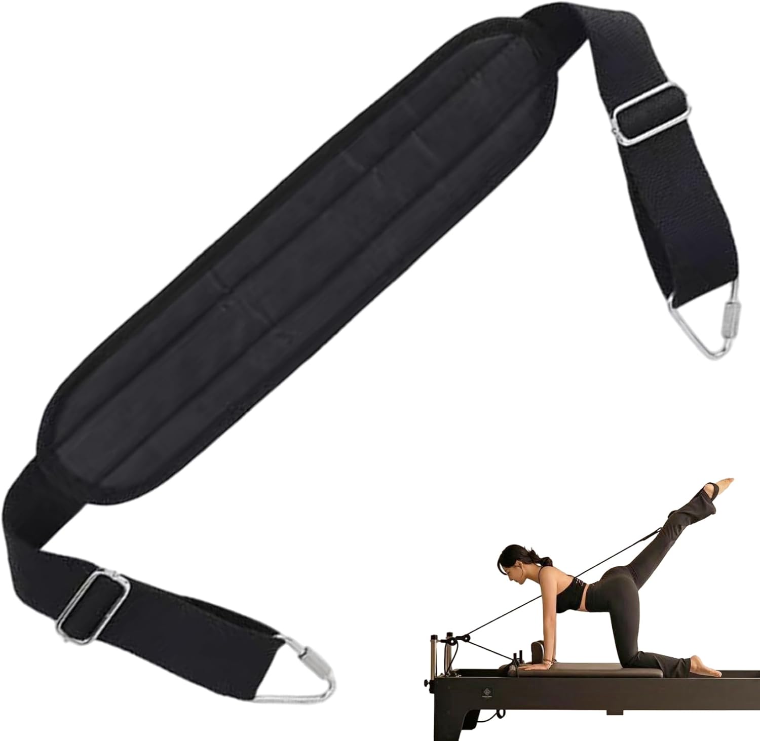 Yoga Stretch Strap, 30-39 Inch Adjustable Pilates Straps, Padding Fitness Accessories for Yoga & Home Gym Exercise Stretch Strap Pilates Straps Fitness Accessories