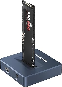 M.2 NVMe SSD Reader Adapter, ANYOYO 10Gbps nvme to USB Adapter for M/B&M Key SSD, Tool-Less M.2 to USB Adapter Support M.2 NVMe SSD and B+M Key for 2230 2242 2260 2280