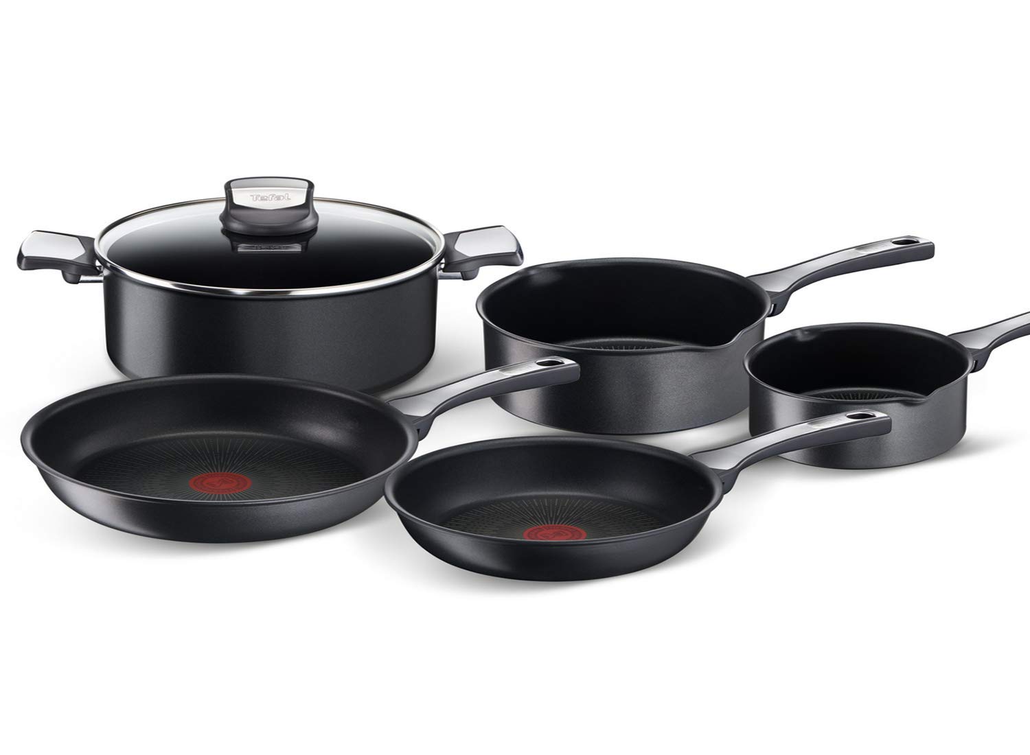 Tefal Unlimited On G25990AZ Induction 6 Piece Pots & Pans Set (saucepans 16/20cm Stewpot 24cm frypans 22/26 cm)