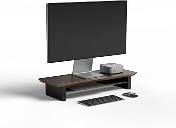 Amazon.co.jp: amesoba 木製 モニタースタンド 卓上 デスクシェルフ