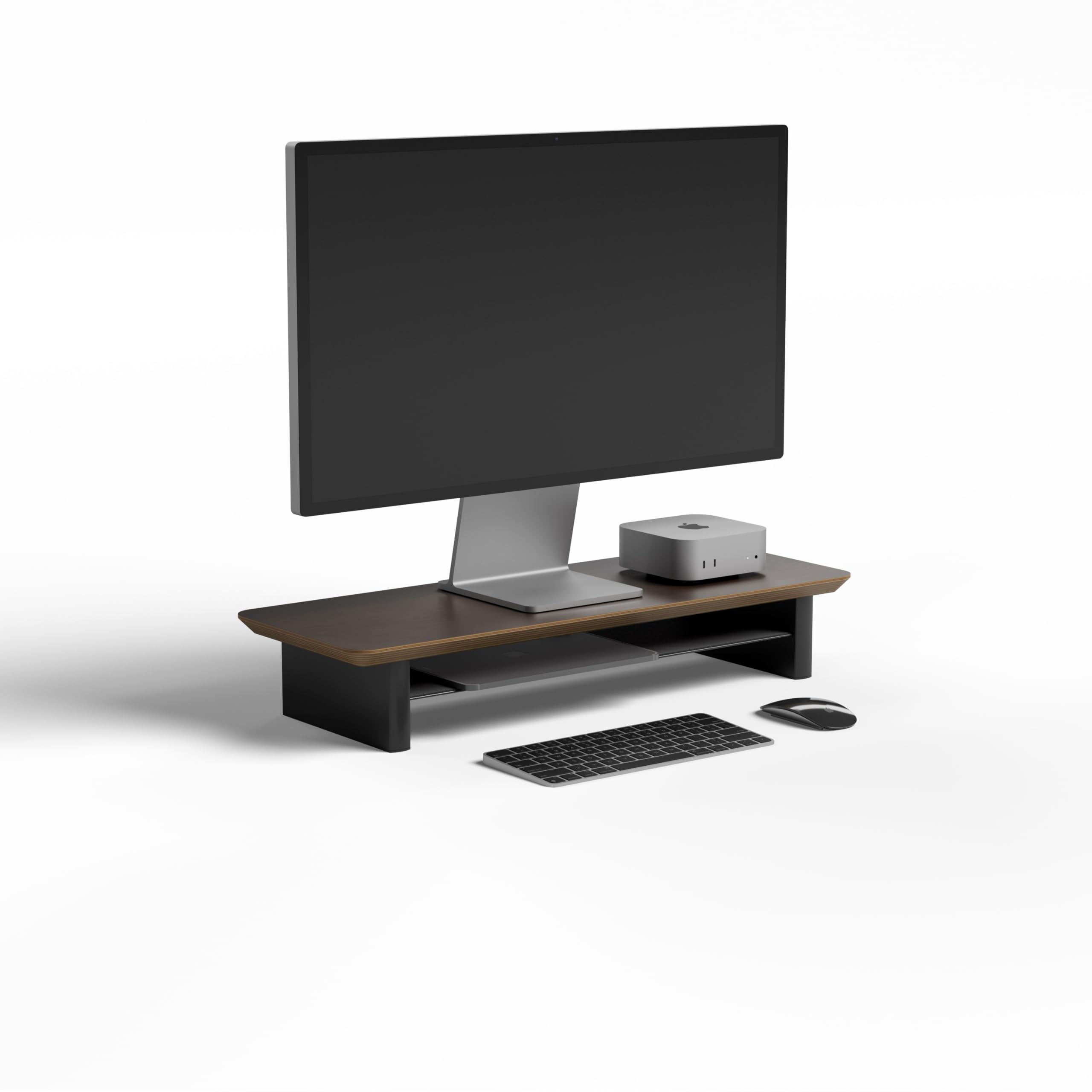 amesoba 木製 モニタースタンド ダークウォールナット Amazon.co.jp: amesoba 木製 モニタースタンド 卓上 デスクシェルフ