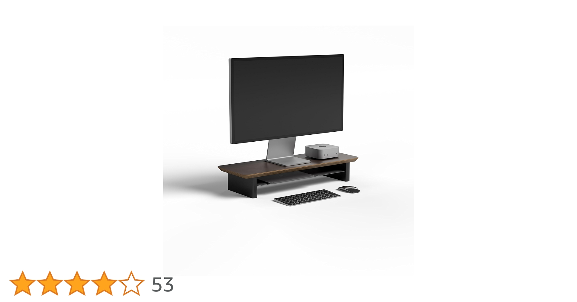 Amazon.co.jp: amesoba 木製 モニタースタンド 卓上 デスクシェルフ