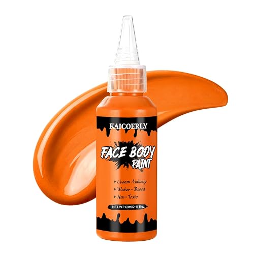 Orange Face Body Paint, Water Based Face Painting Cream Makeup