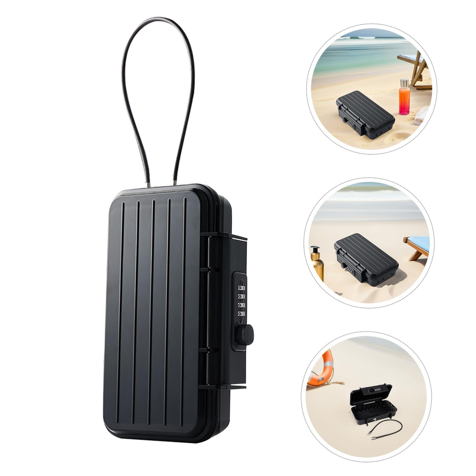 Coffre-fort Portable Abs Étanche Antichoc Boîte de Sécurité Compacte pour Voyage Plage et Hôtel Protection Contre le Vol pour Petits Objets