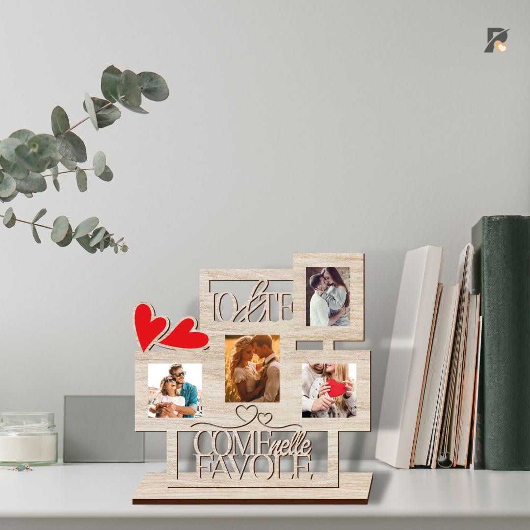 Cornice Portafoto Rustica 'The Love Between Cousins Lasts Forever' – Legno MDF Per Foto 10x15 Cm, Regalo Per Cugini