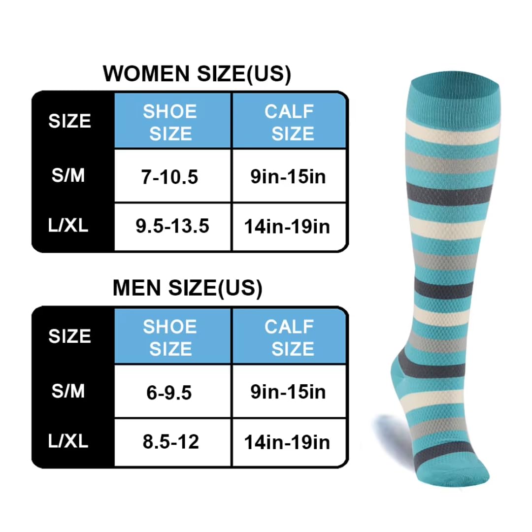Calzini a compressione al ginocchio in nylon | Corsa AS8 blu: supporto atletico