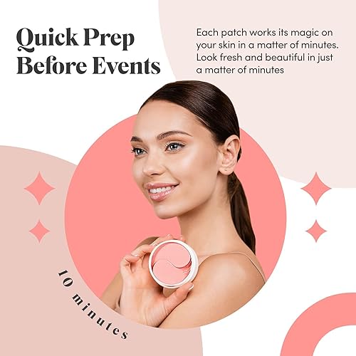 Miniatura 4 de Máscara de gel de colágeno para debajo de los ojos, tratamiento antienvejecimiento para ojeras, ojos hinchados, bolsas, líneas finas, 30 pares (60