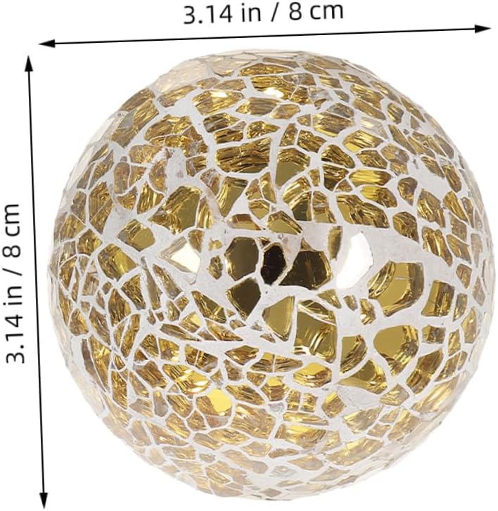 GLEAVI 3pcs Decorative Glass Balls: Sphere Decorative Orbs - Centerpiece Balls for Bowls Vases Dining Table Decor Home Wedding Party Ornaments