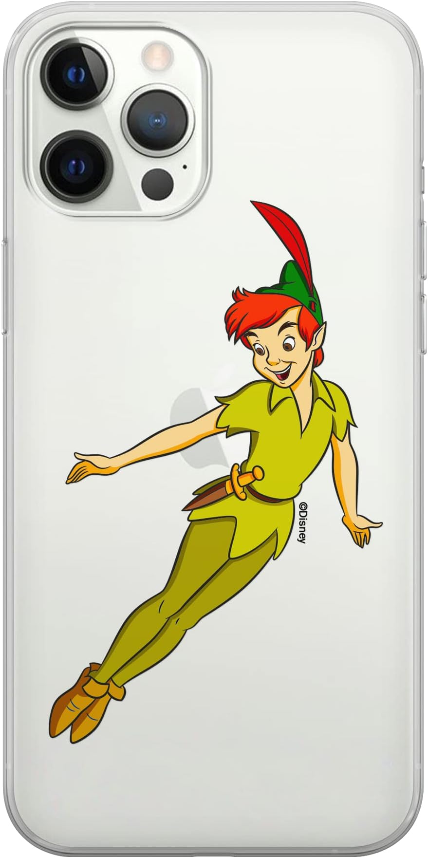 ERT GROUP mobile phone case for Iphone 12/12 PRO original and officially Licensed Disney pattern Peter Pan 001 optimally adapted to the shape of the mobile phone, partially transparent