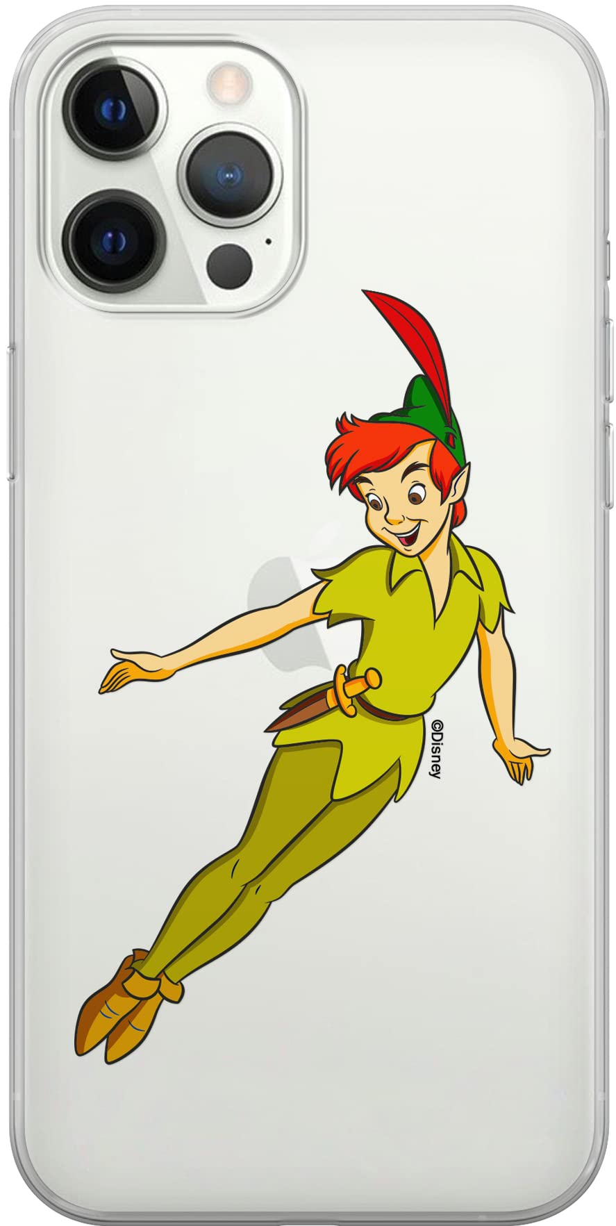 ERT GROUP mobile phone case for Iphone 12/12 PRO original and officially Licensed Disney pattern Peter Pan 001 optimally adapted to the shape of the mobile phone, partially transparent