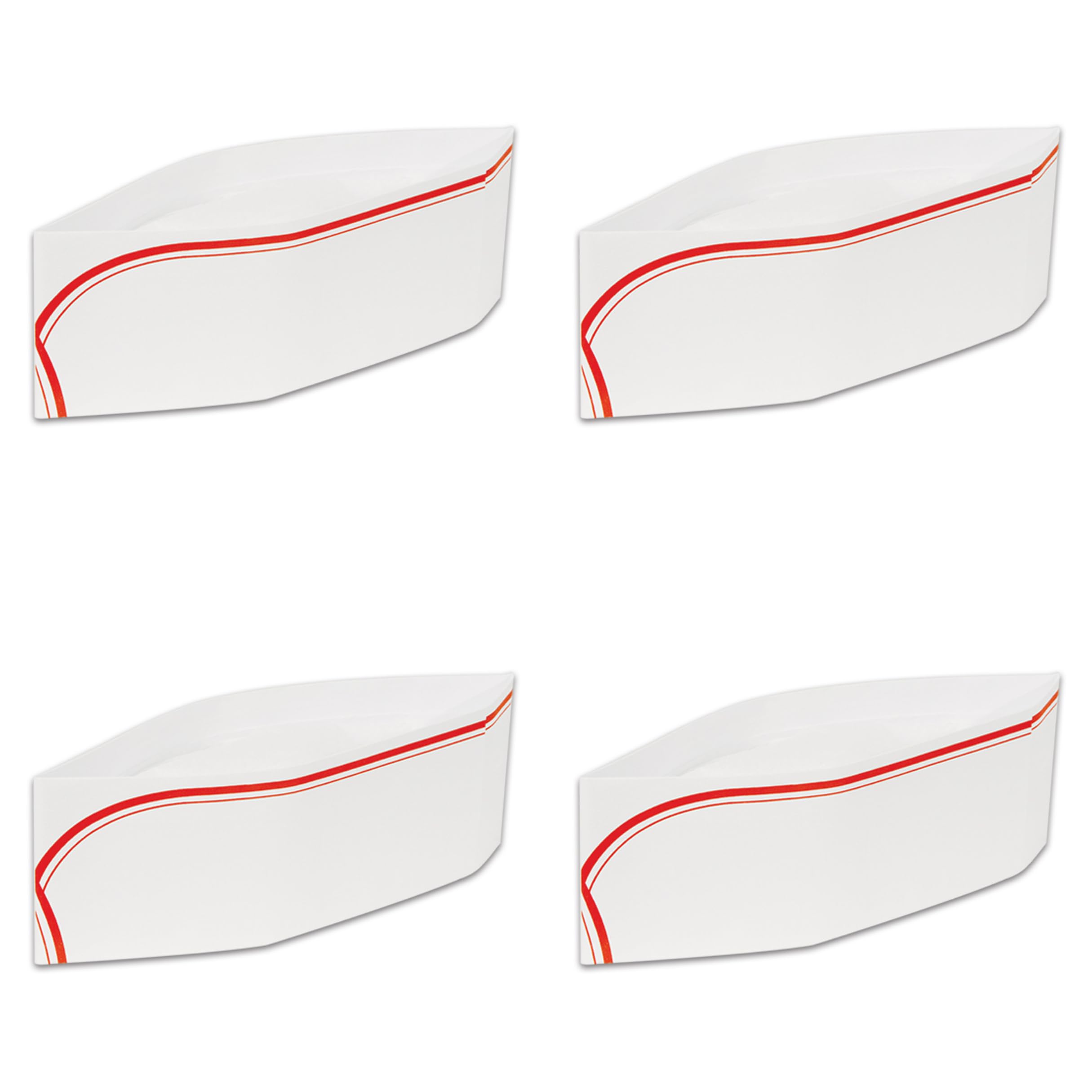 Beistle 4 Piece Retro Diner Paper Soda Jerk Hats 50’s Theme Rock and Roll Party Supplies 1950’s Costume Accessory