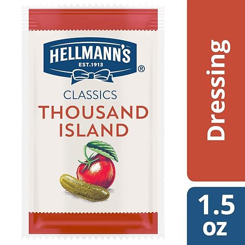 Miniatura 4 de Hellmann's Classics Thousand Island - Bolsitas de control de porciones para ensaladas, sin gluten, sin sabores artificiales, jarabe de maíz con alto