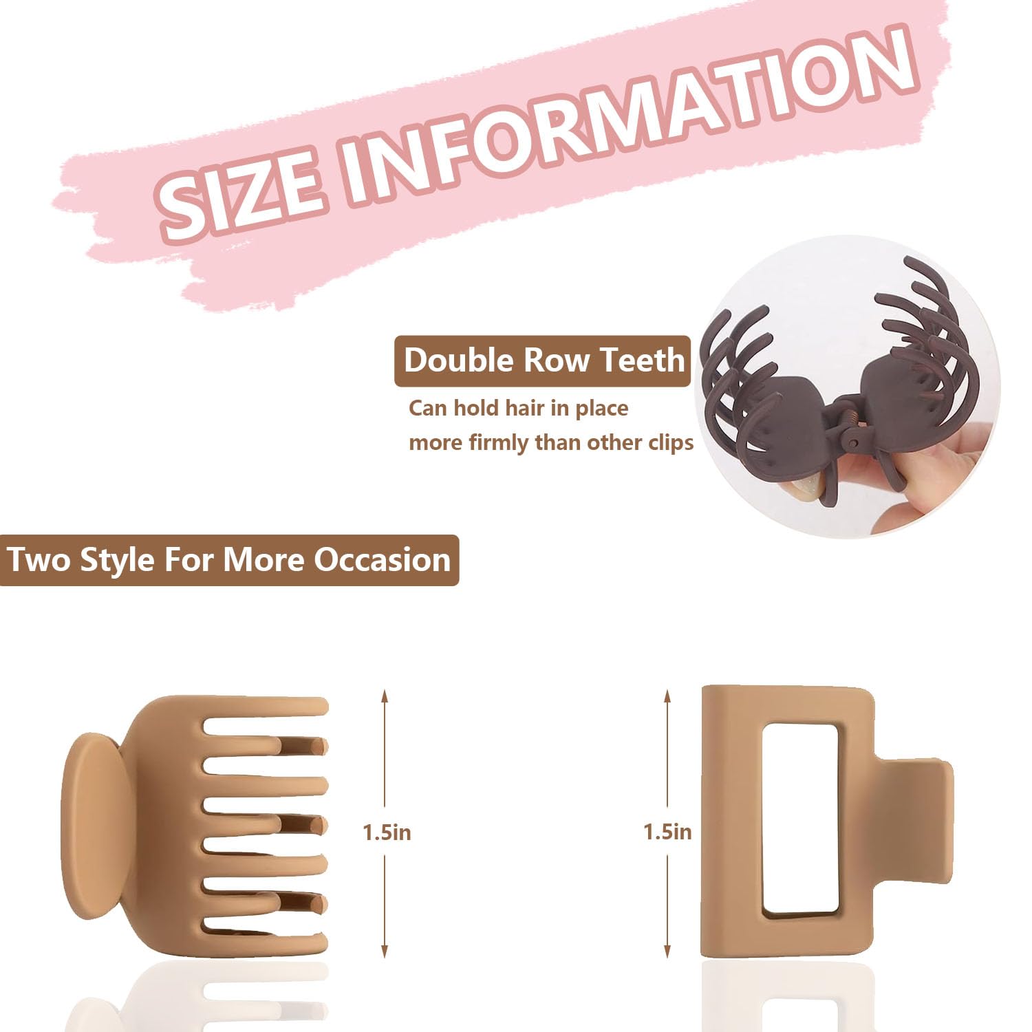 8 Pcs Hair Claw Clips - Image 2